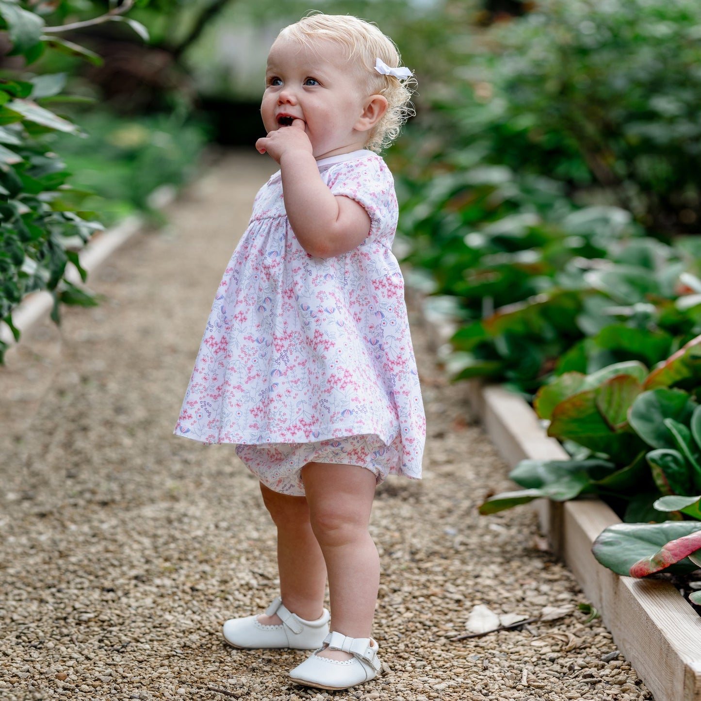 Lola Girls Floral Dress & Frilly Pants Set