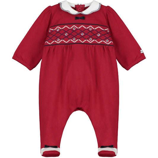 Carol Red Baby Girls Babygrow