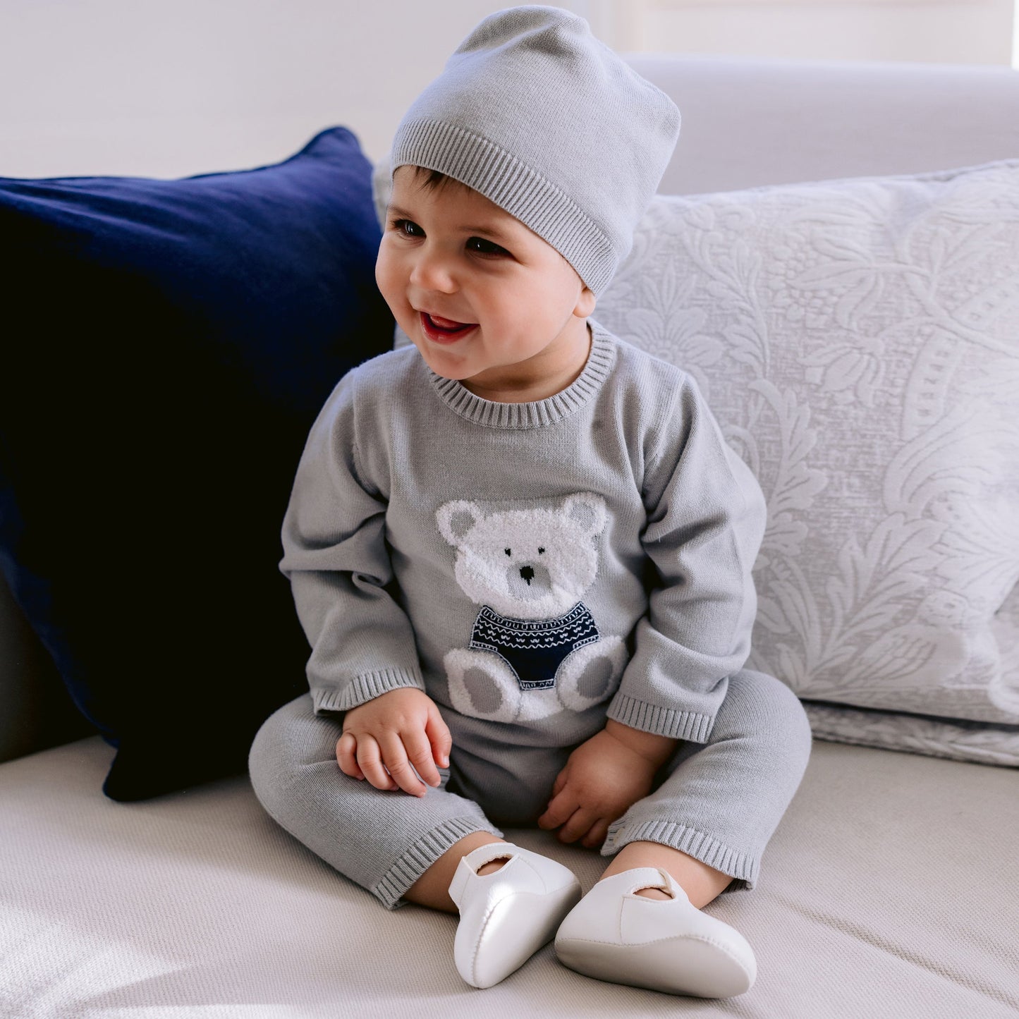 Easton Grey Knit Boys All in One