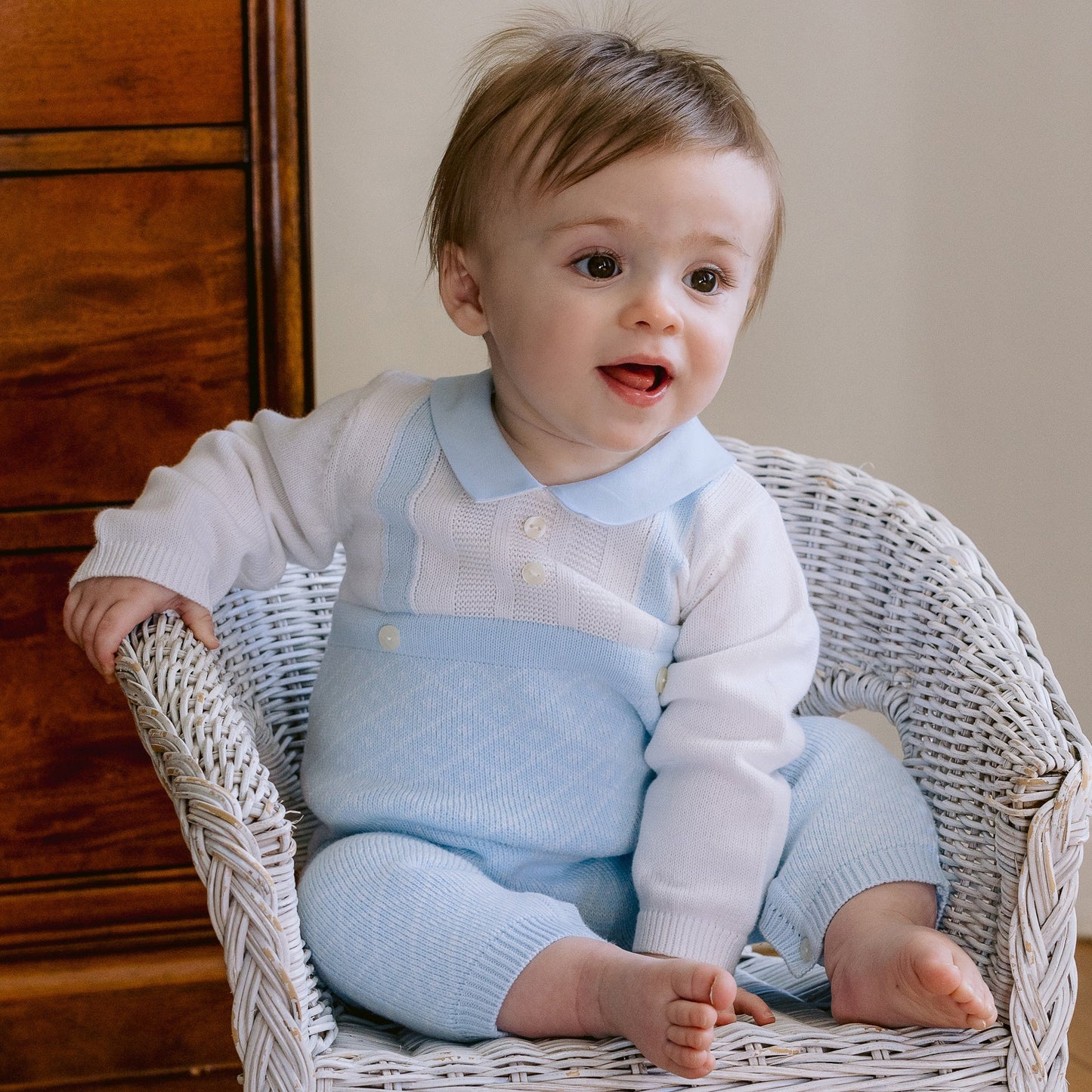 Earl Knit Baby Boys Babygrow
