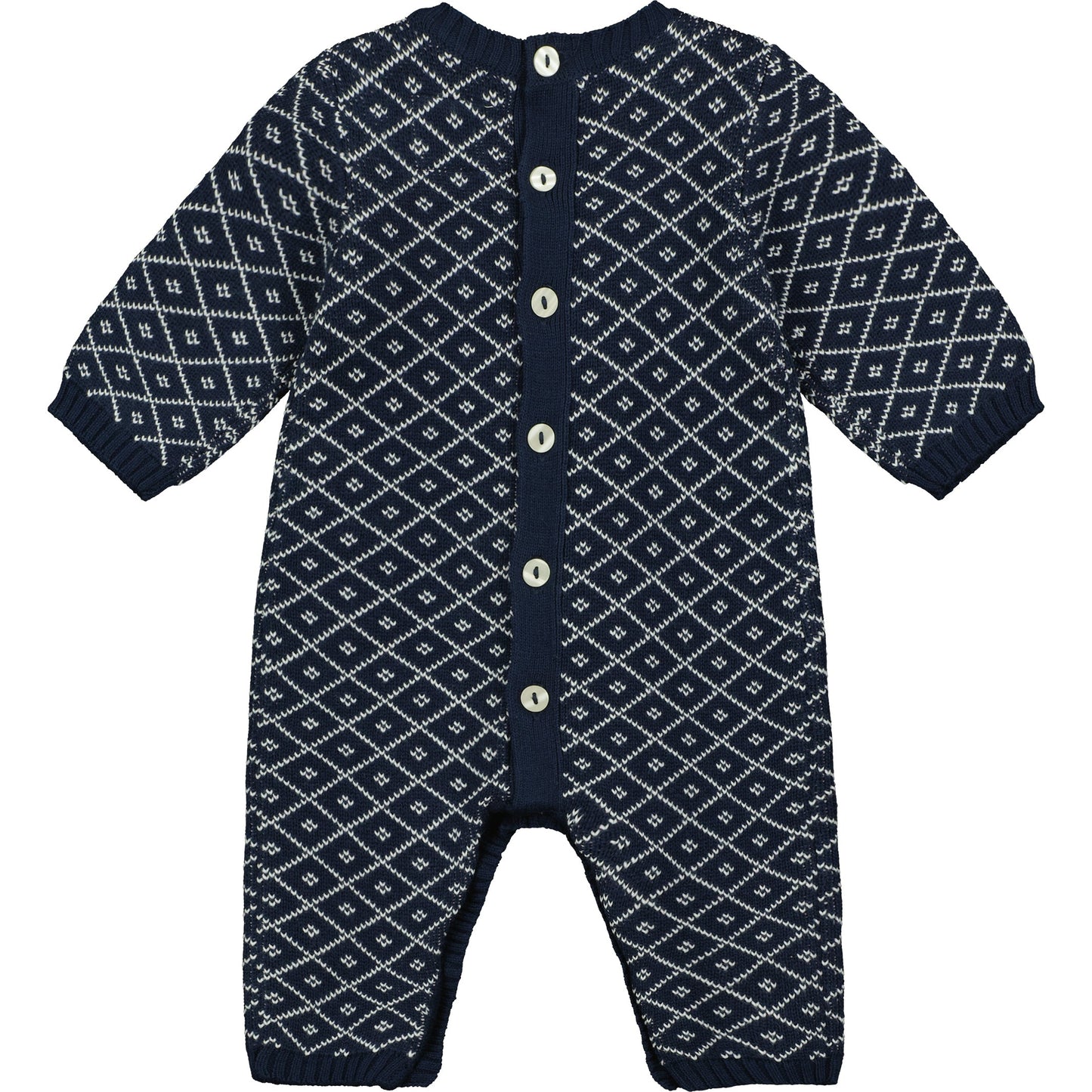 Everett Navy Chevron Knit All in One & Hat