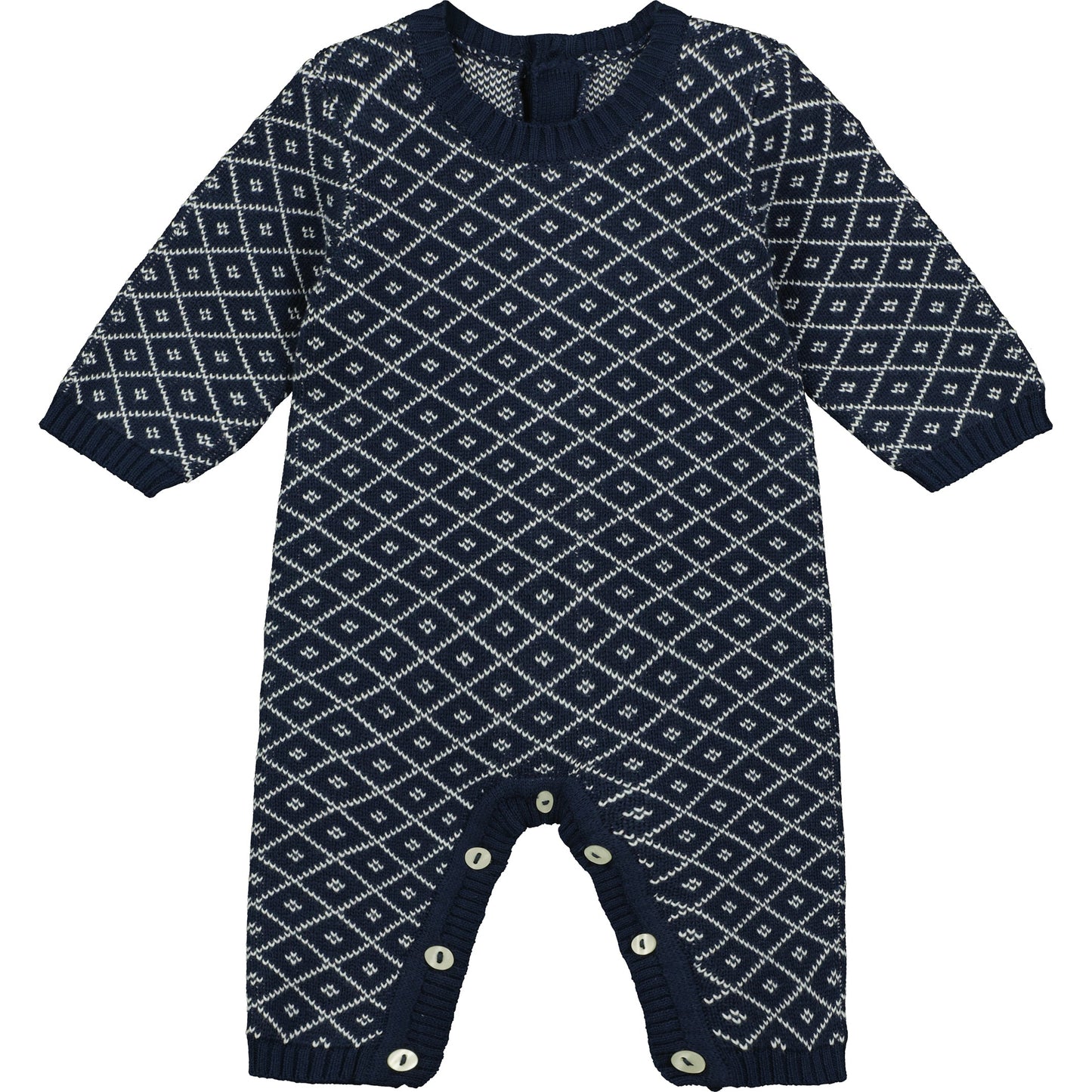 Everett Navy Chevron Knit All in One & Hat
