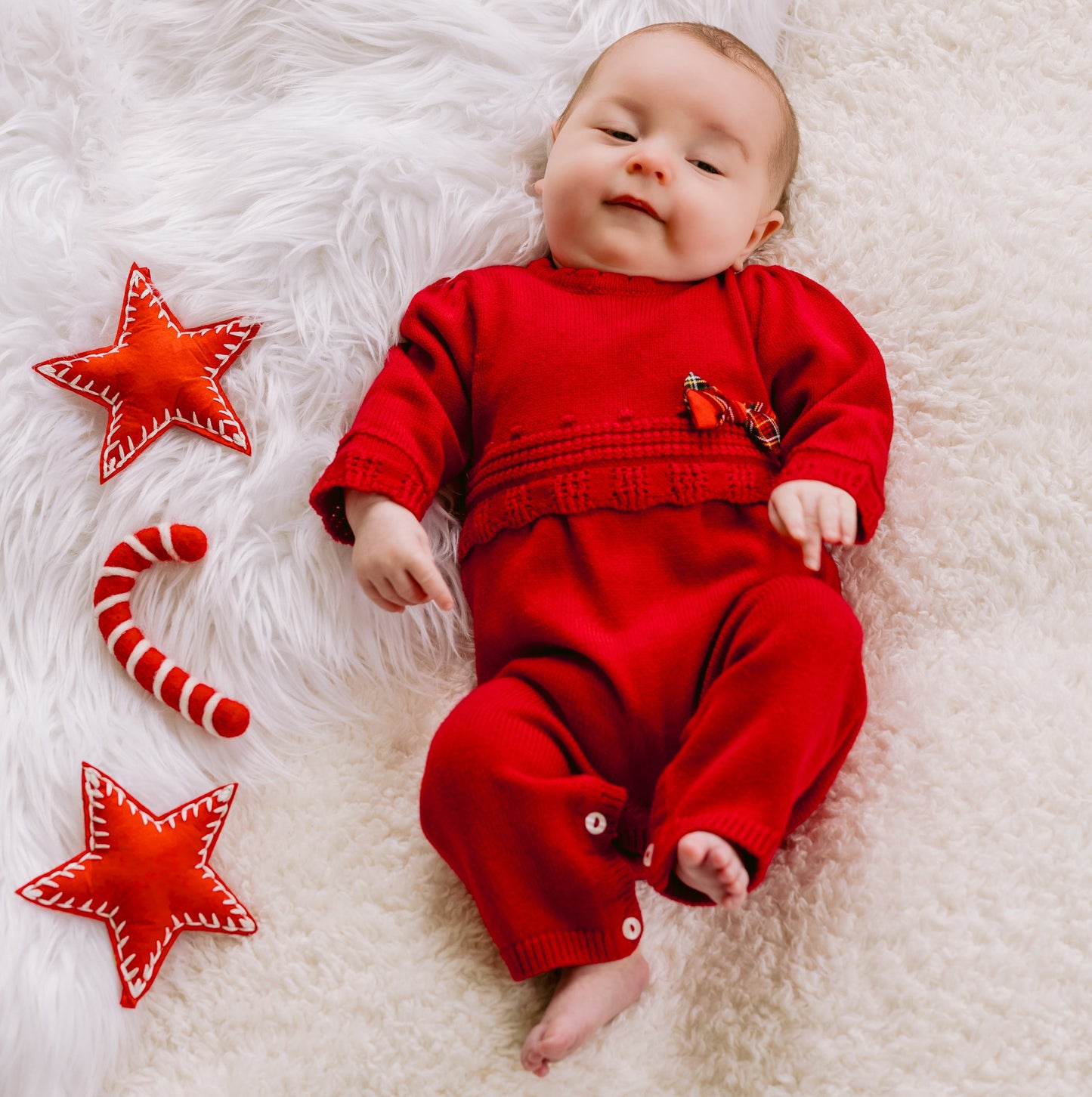 Elise Red Knit All in One & Hat