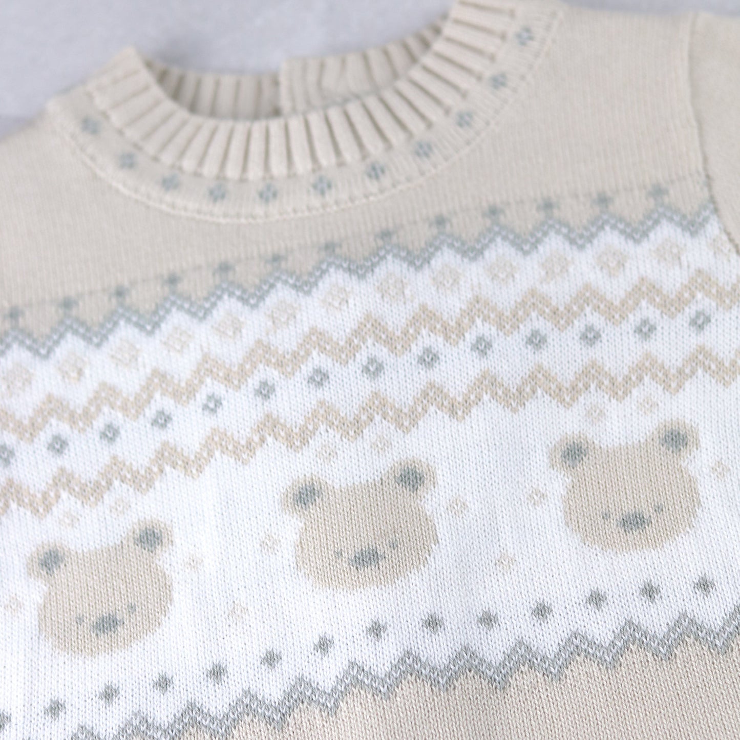 Kristian Boys Stone Teddy Knit All in One & Hat Set