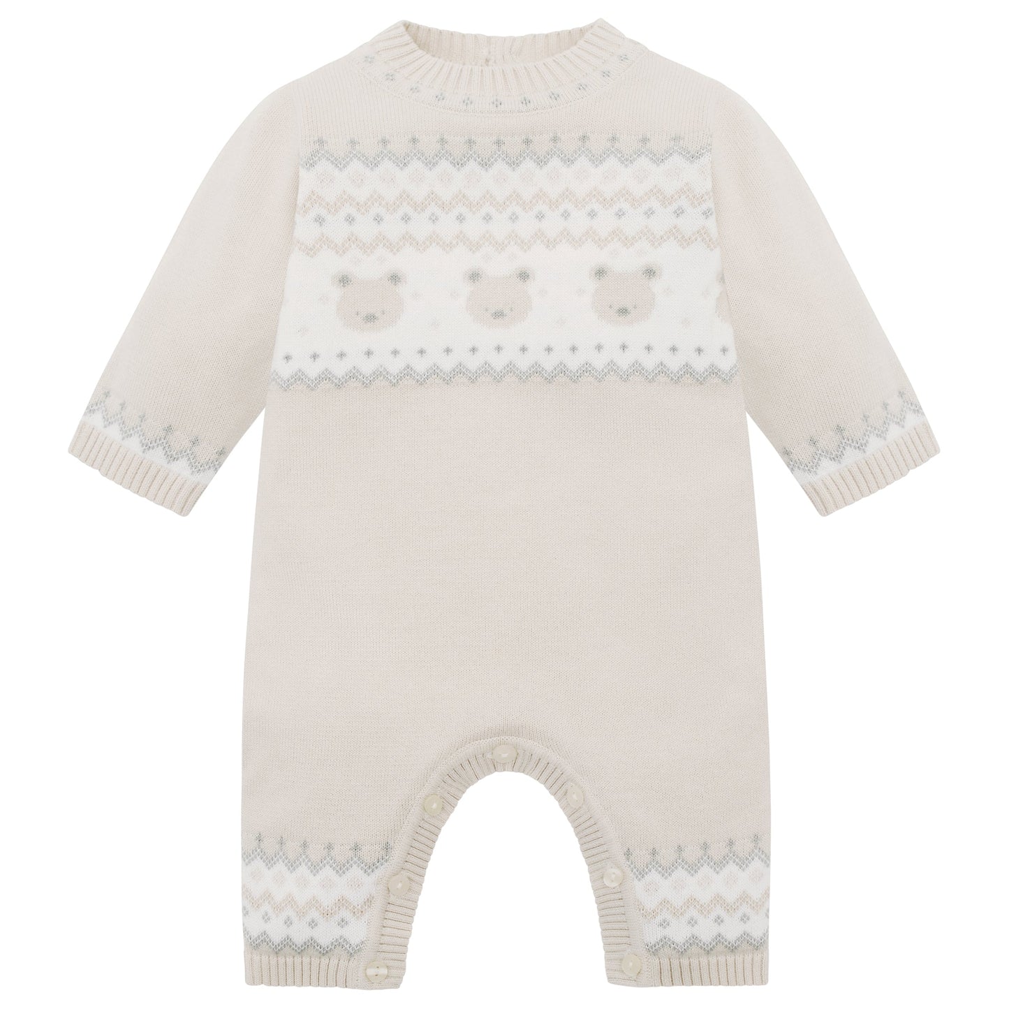 Kristian Boys Stone Teddy Knit All in One & Hat Set