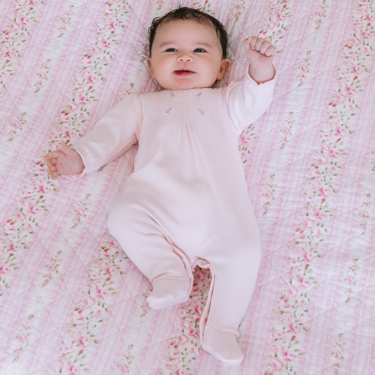 Kerry Baby Girls Pink Pretty Cotton Babygrow