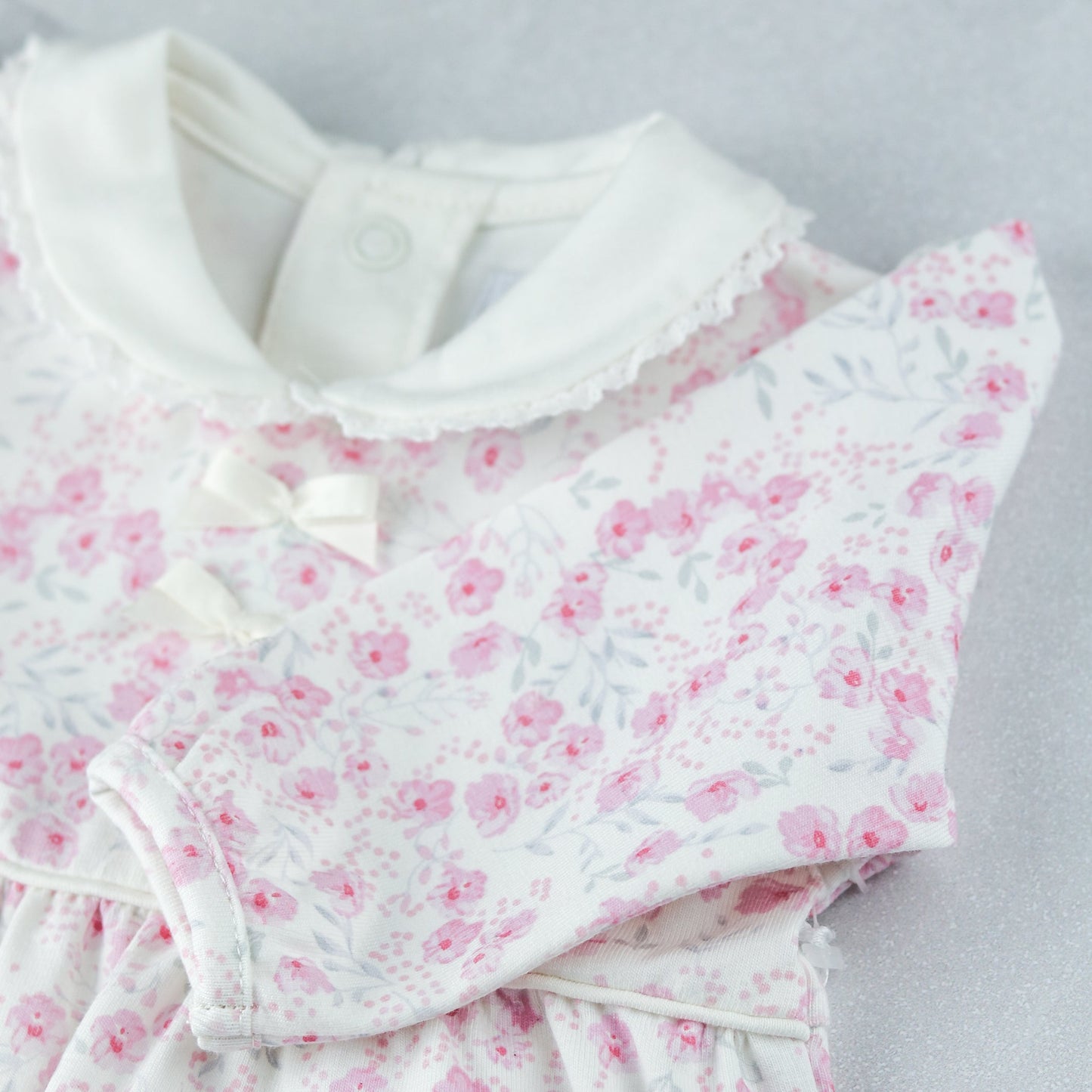 Kylie Girls Floral Print Babygrow & Hairband Set