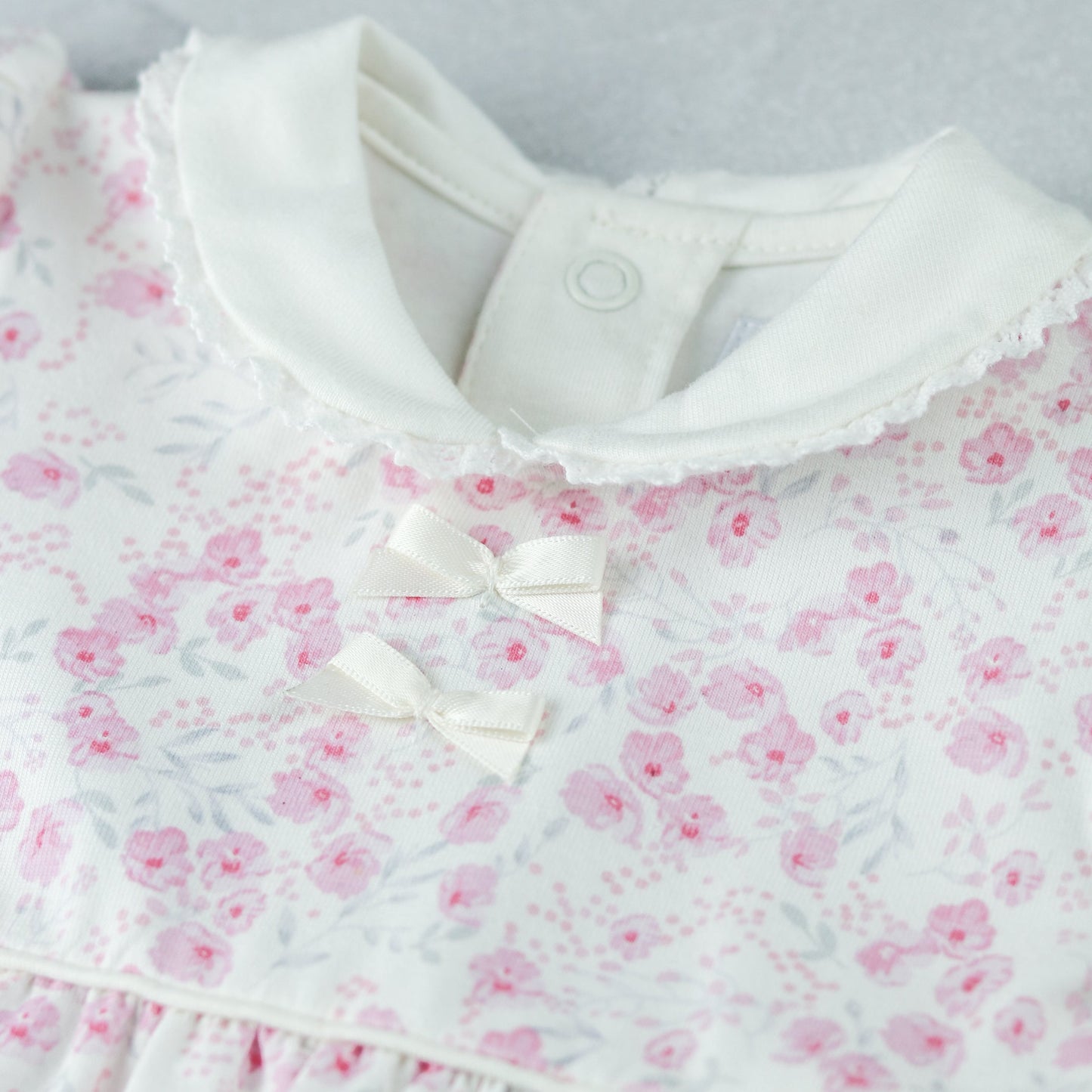 Kylie Girls Floral Print Babygrow & Hairband Set