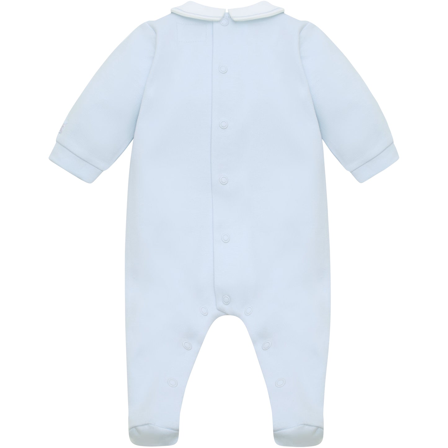 Lewis Boys Blue Toy Embroidery Babygrow