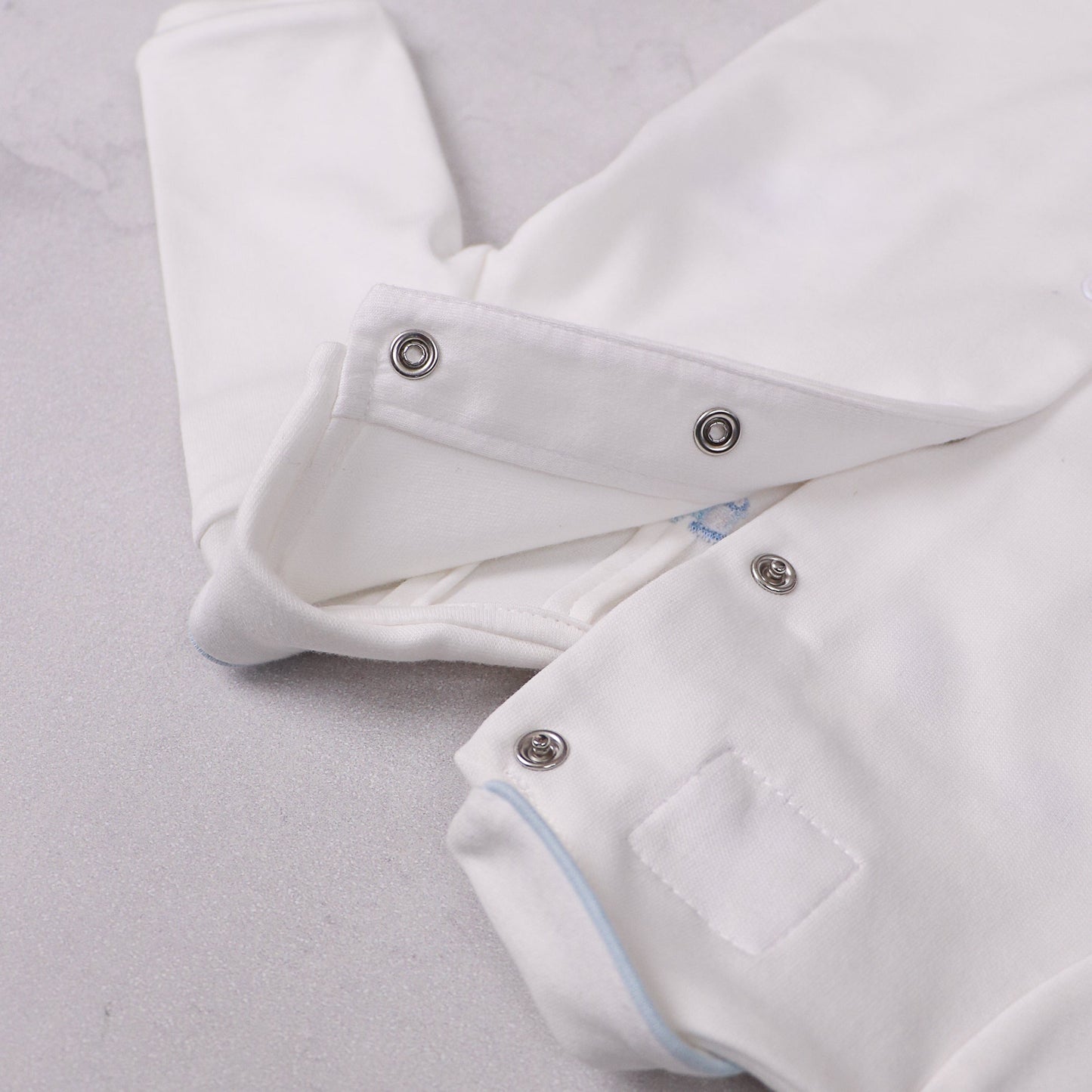 Lenny Boys Blue & White Babygrow Twin Pack