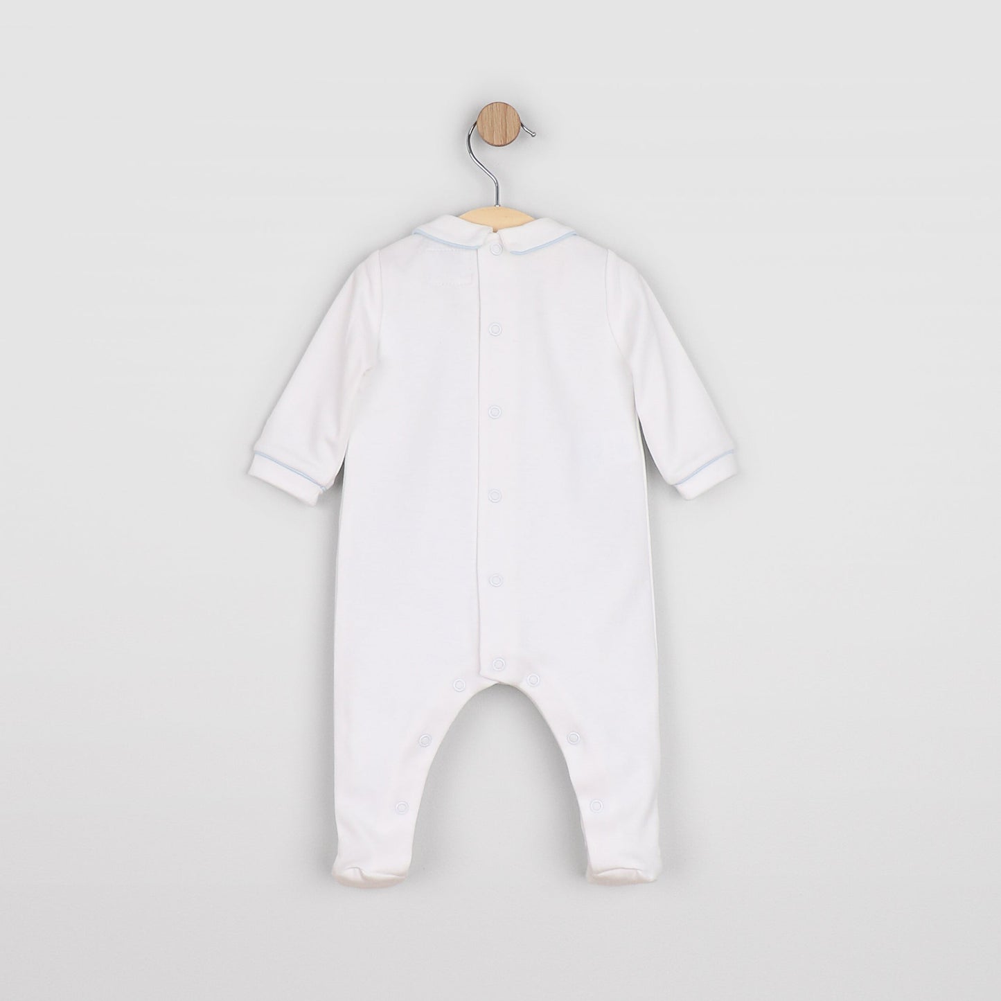 Lenny Boys Blue & White Babygrow Twin Pack
