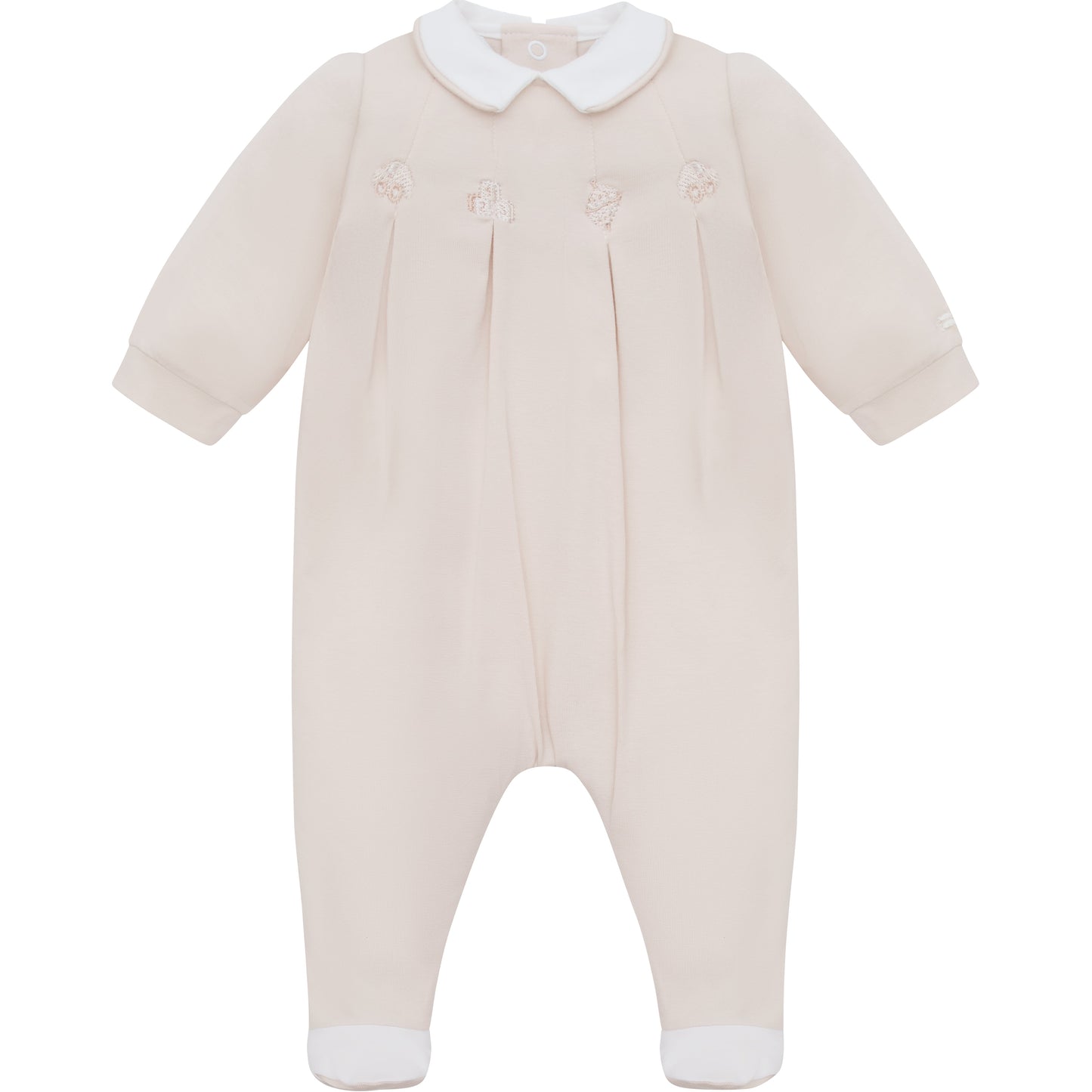 Lenny Unisex Stone & White Babygrow Twin Pack