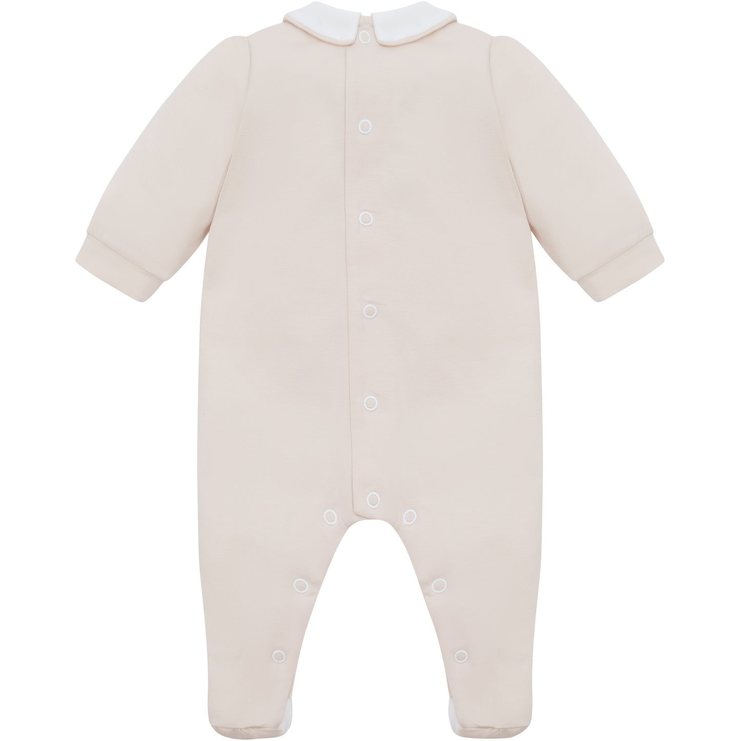 Lenny Unisex Stone & White Babygrow Twin Pack