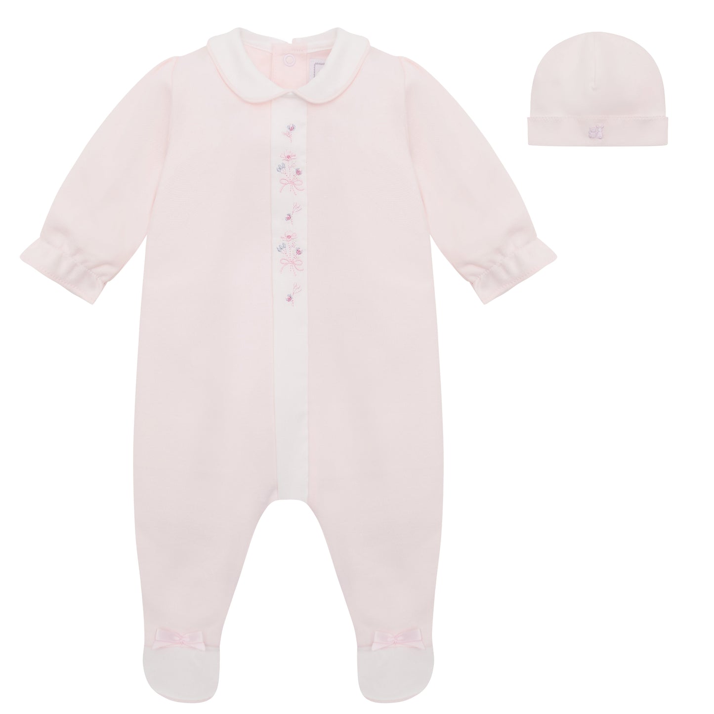 Loretta Girls Pink Pretty Babygrow & Hat