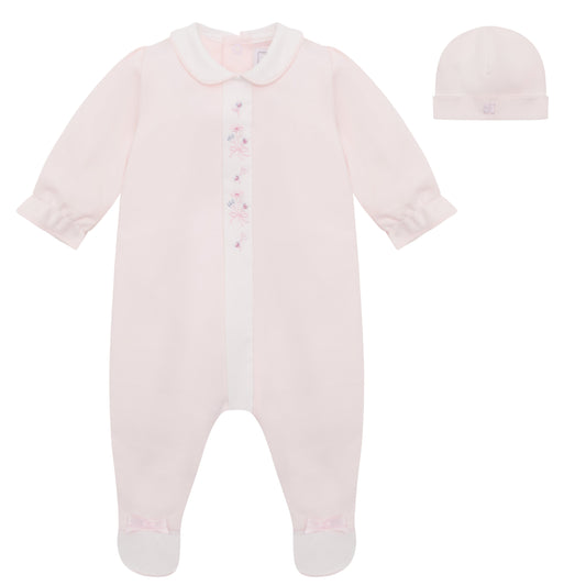 Loretta Girls Pink Pretty Babygrow & Hat