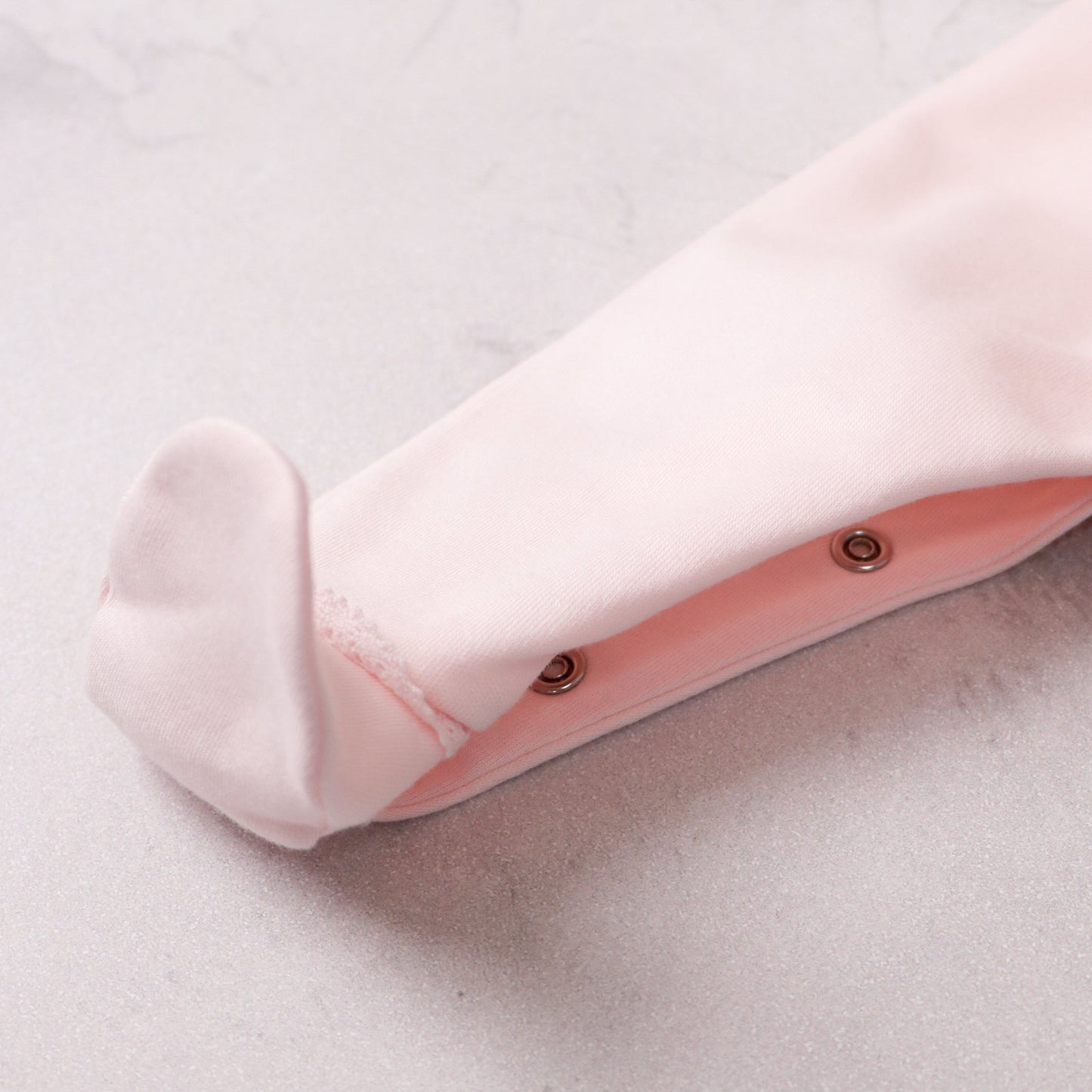 Leah Baby Girls Pink & White Cotton Babygrow