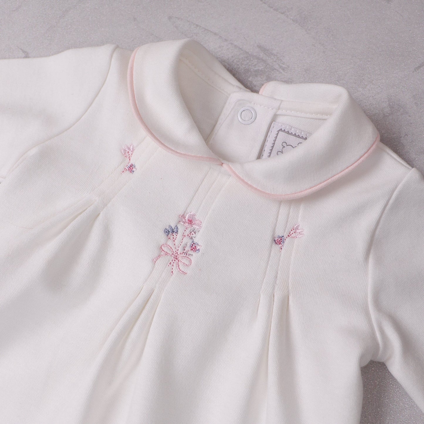 Lara Girls Pink & White Babygrow Twin Pack