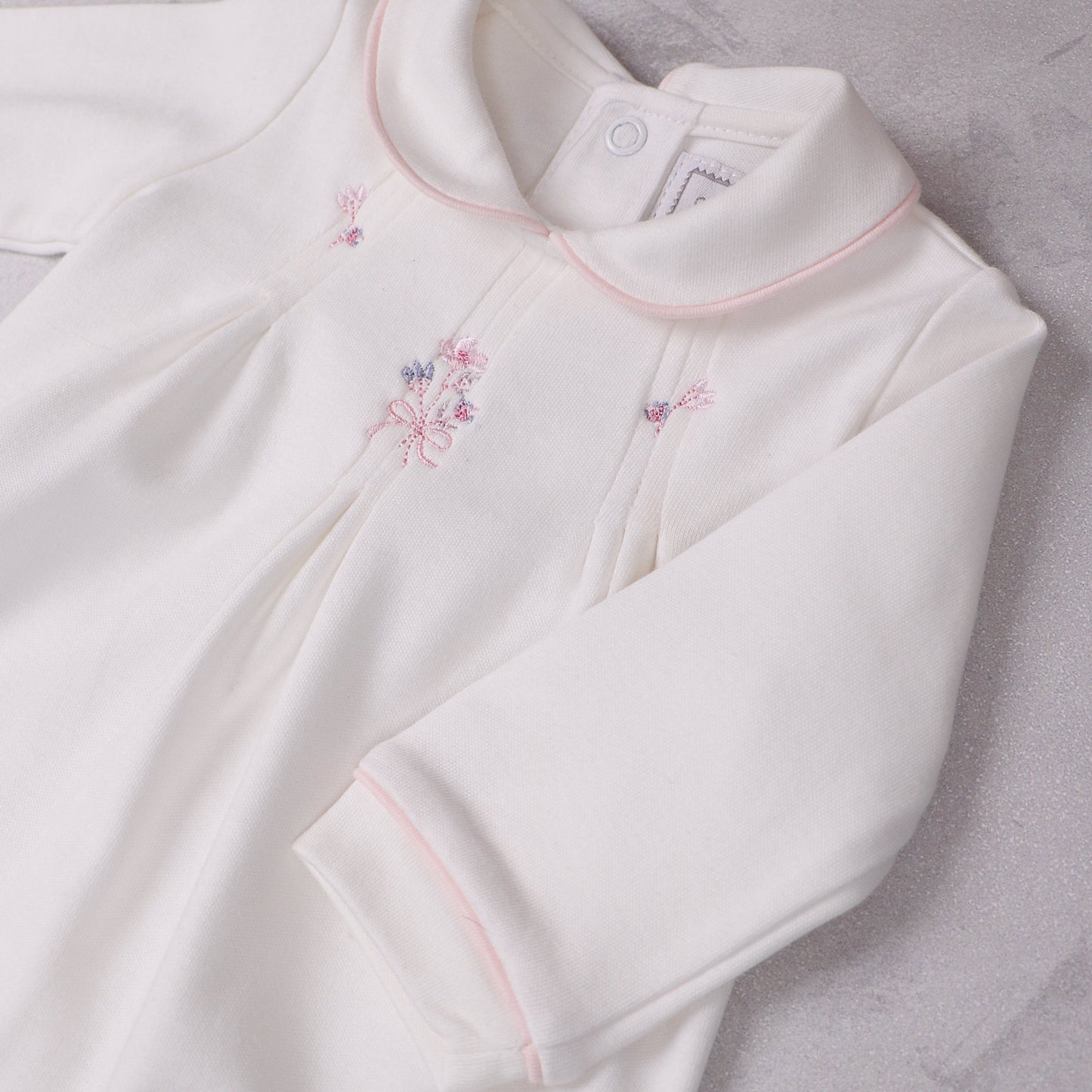 Lara Girls Pink & White Babygrow Twin Pack