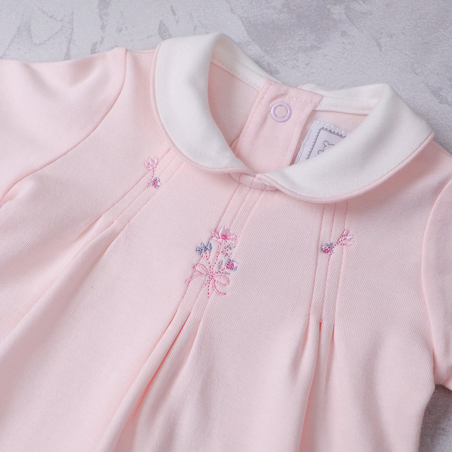 Lara Girls Pink & White Babygrow Twin Pack