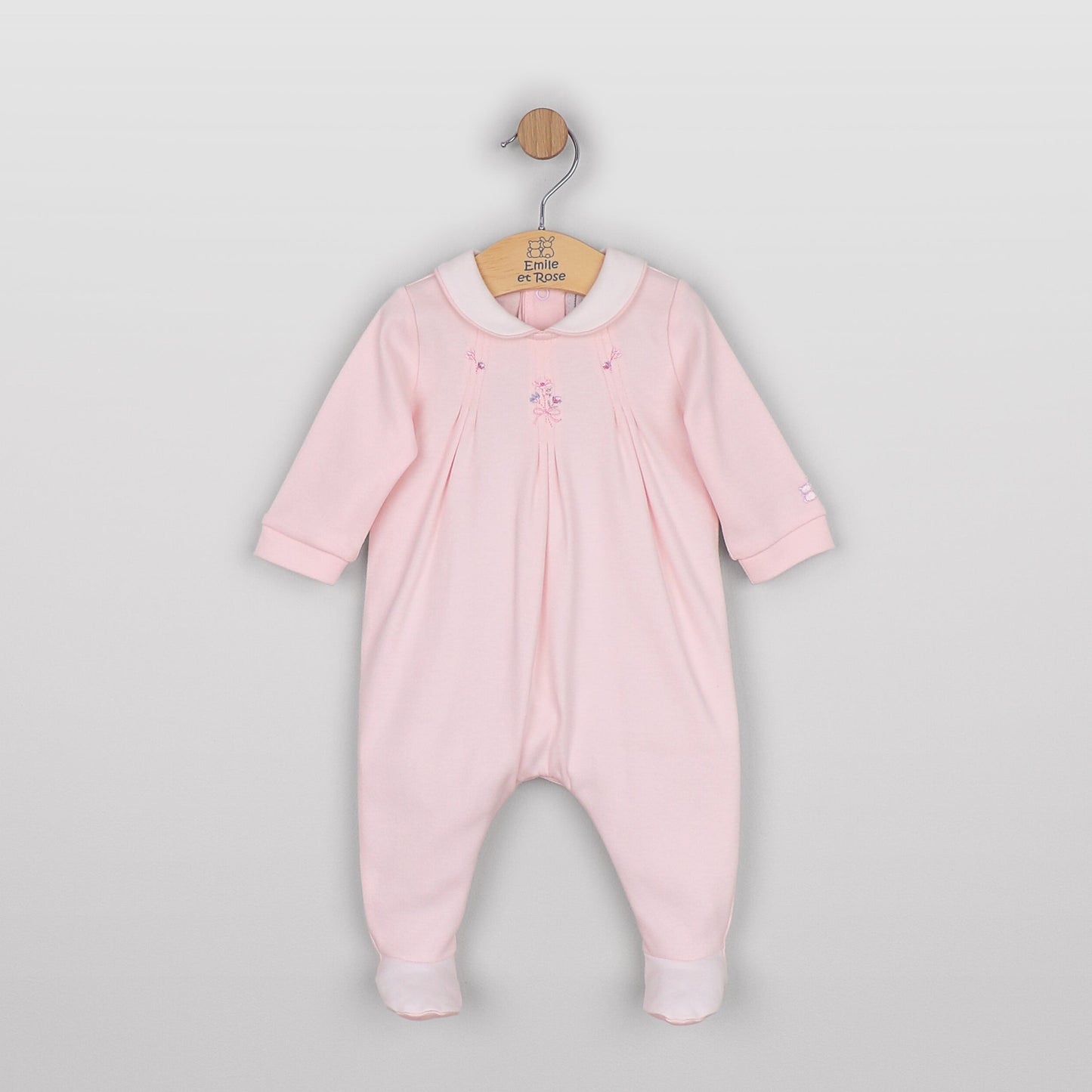 Lara Girls Pink & White Babygrow Twin Pack