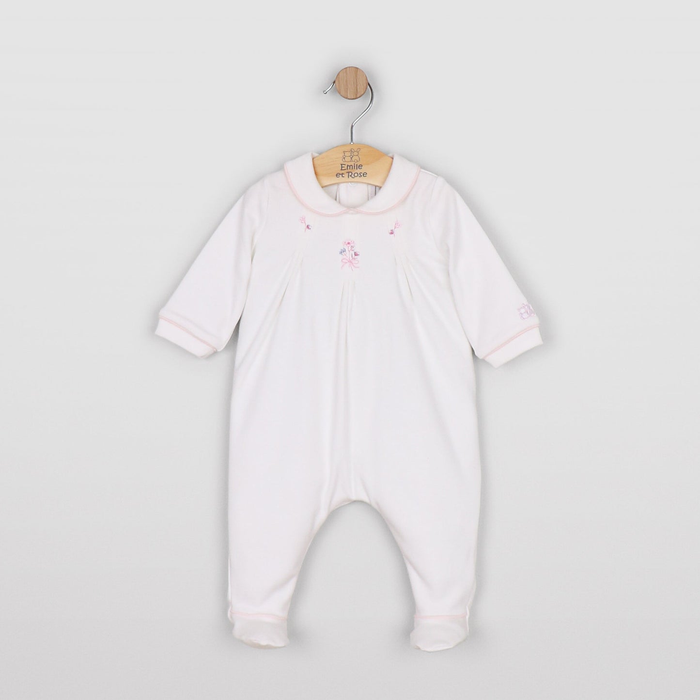 Lara Girls Pink & White Babygrow Twin Pack