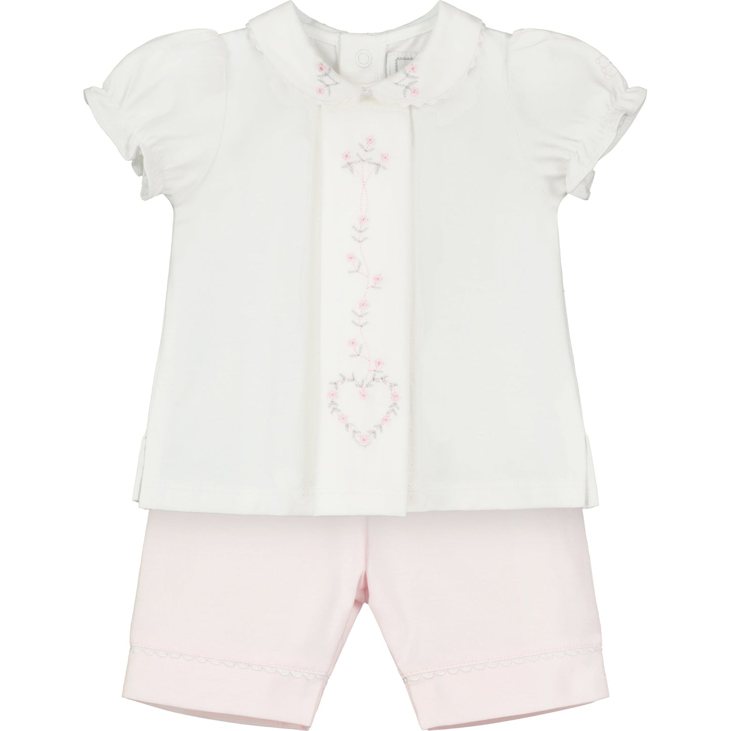 Fiona Heart Embroidery Girls Set