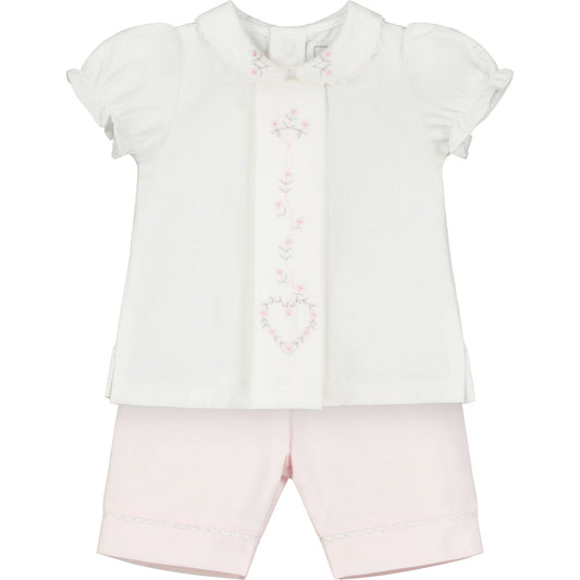 Fiona Heart Embroidery Girls Set