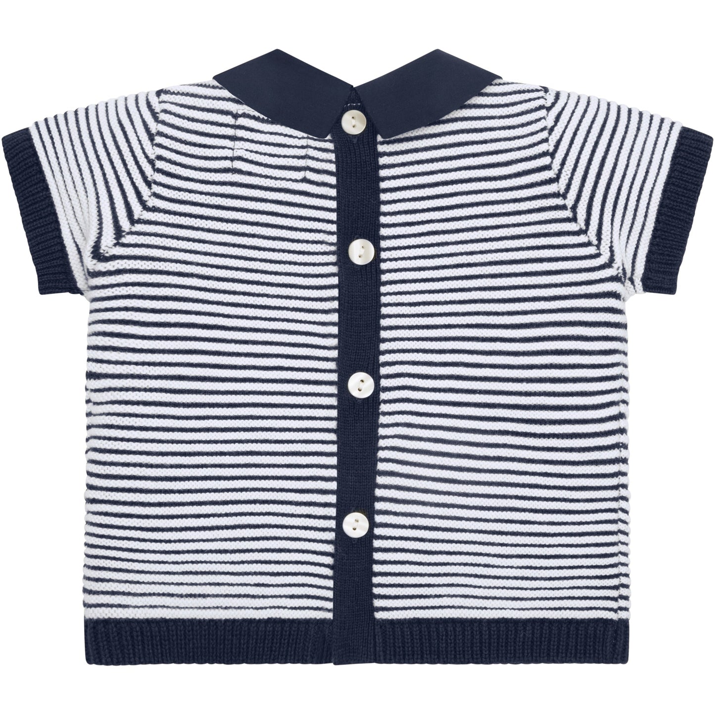 Jerry Navy Boys Stripe Knit Top and Shorts Set