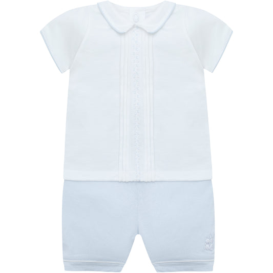 Liam Boys Blue Smart Cotton Summer Outfit