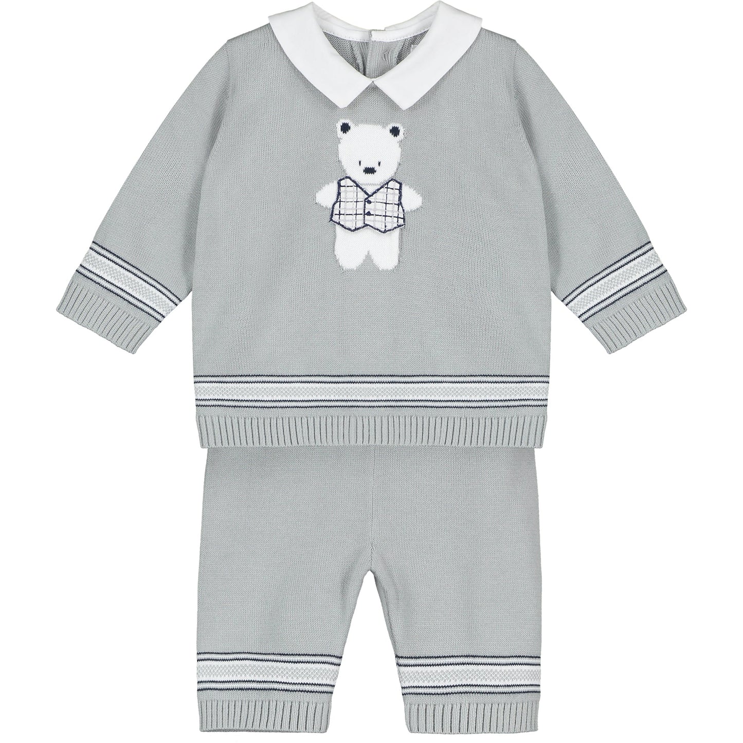 Carter Grey Knit Outfit with Hat