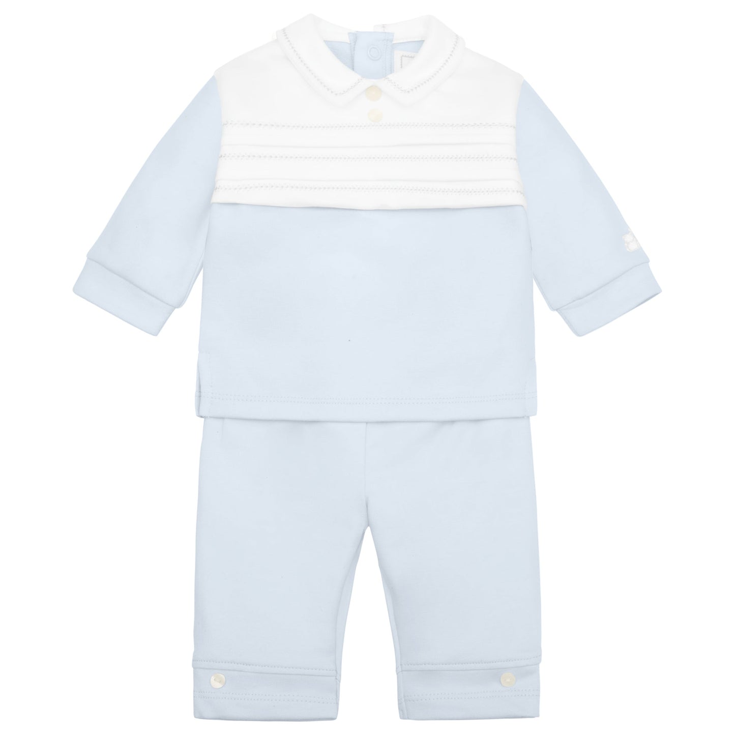 Kevin Boys Blue Pleated Top & Trouser Set