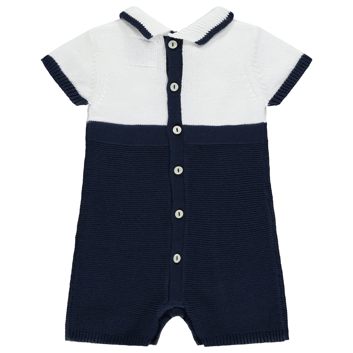 Dean Navy Knit Romper & Hat