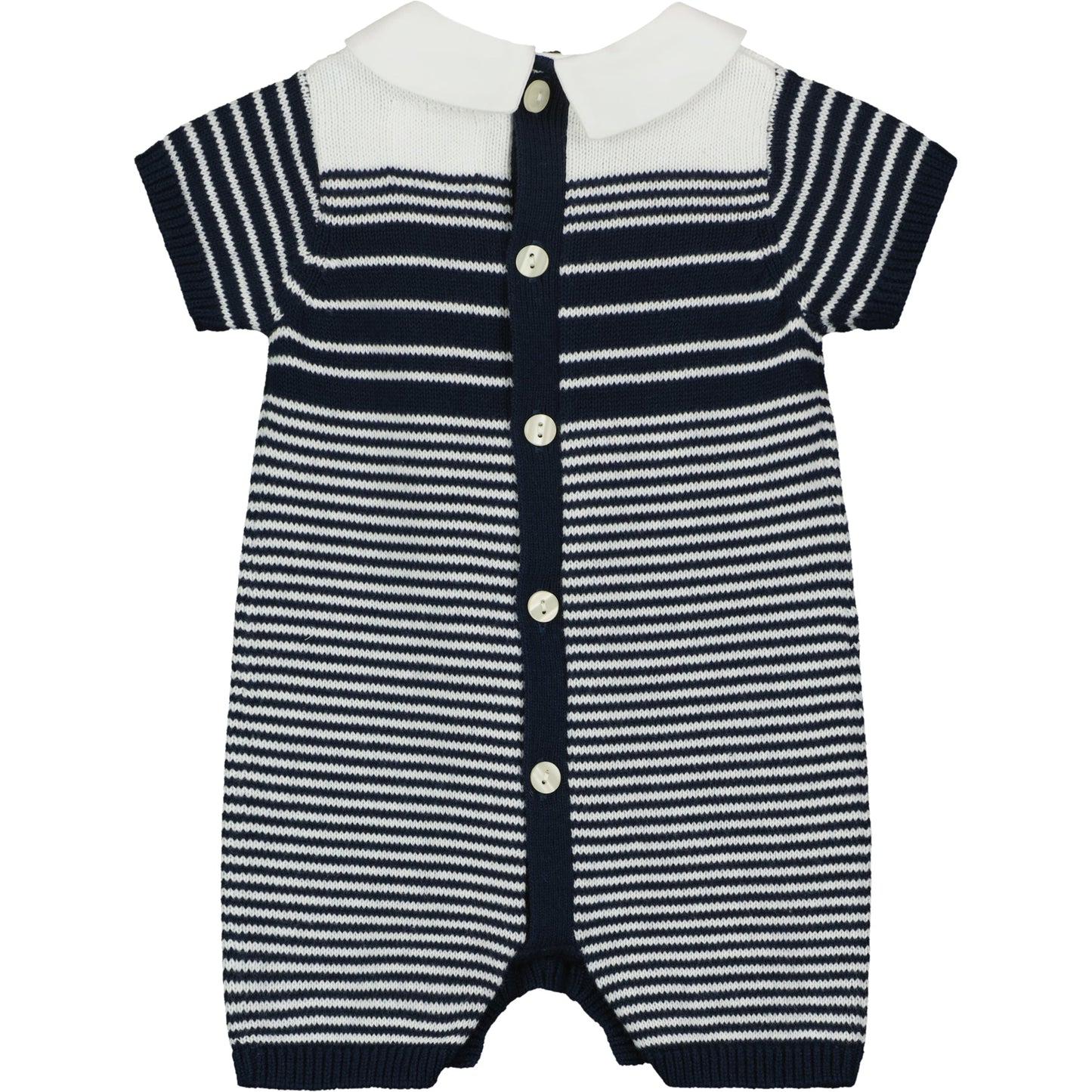 Fabian Navy Knitted Boys Romper
