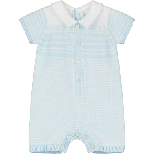 Fabian Blue Knitted Boys Romper