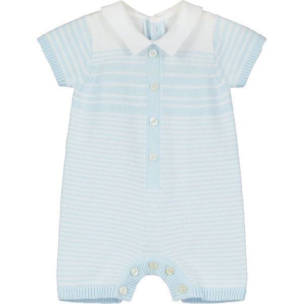 Fabian Blue Knitted Boys Romper