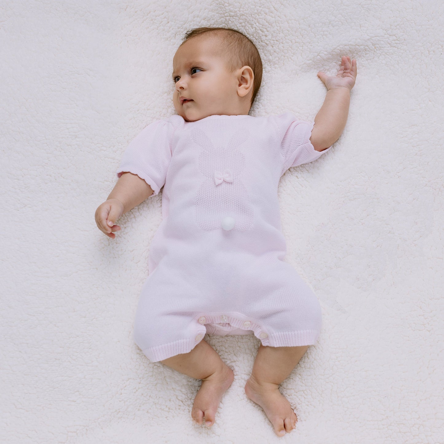 Frankie Knitted Bunny Girls Romper