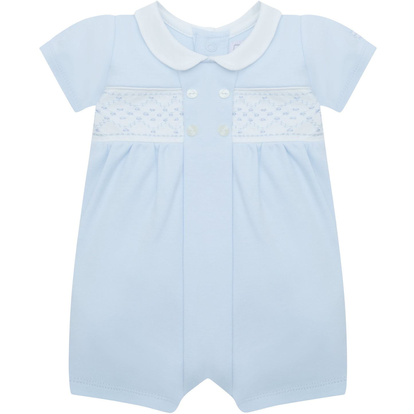 Lawrence Boys Blue Smart Cotton Romper