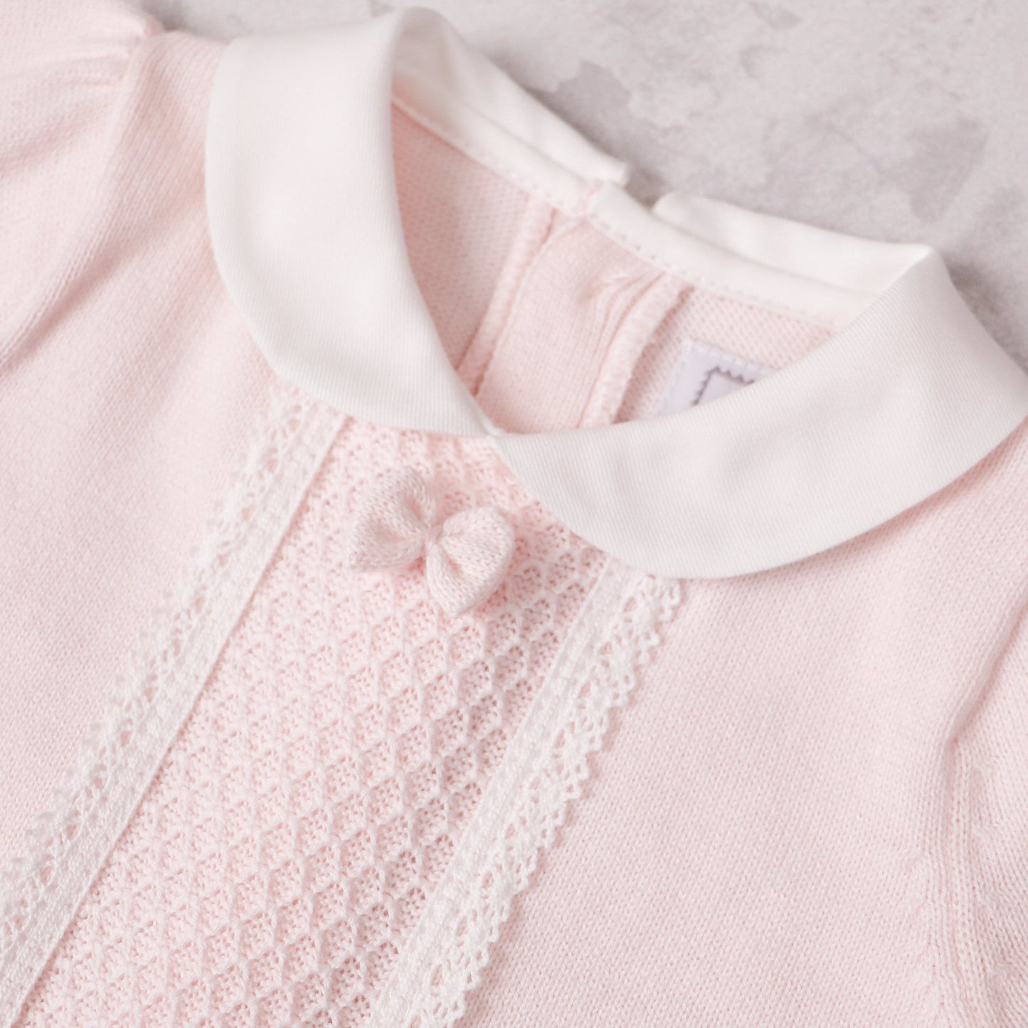 Layla Baby Girls Pink Knit Romper