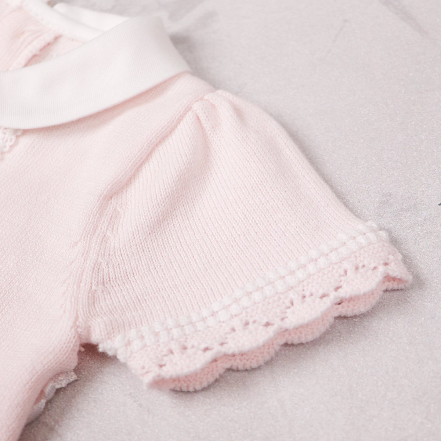 Layla Baby Girls Pink Knit Romper
