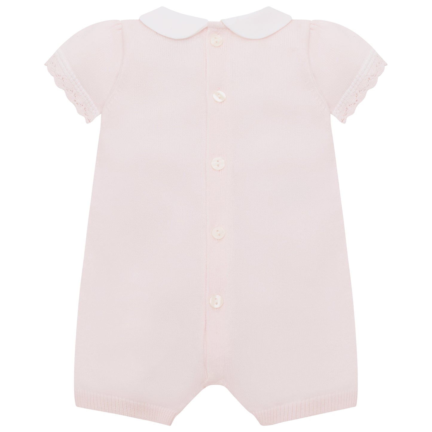 Layla Baby Girls Pink Knit Romper