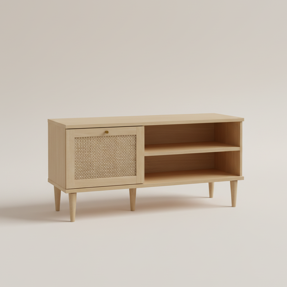Calasetta 1 Door TV Unit in Rattan