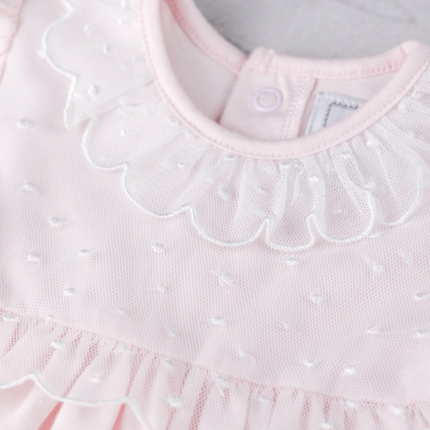 Kara Pink Pretty Lace Detail Dress with Bow Tights