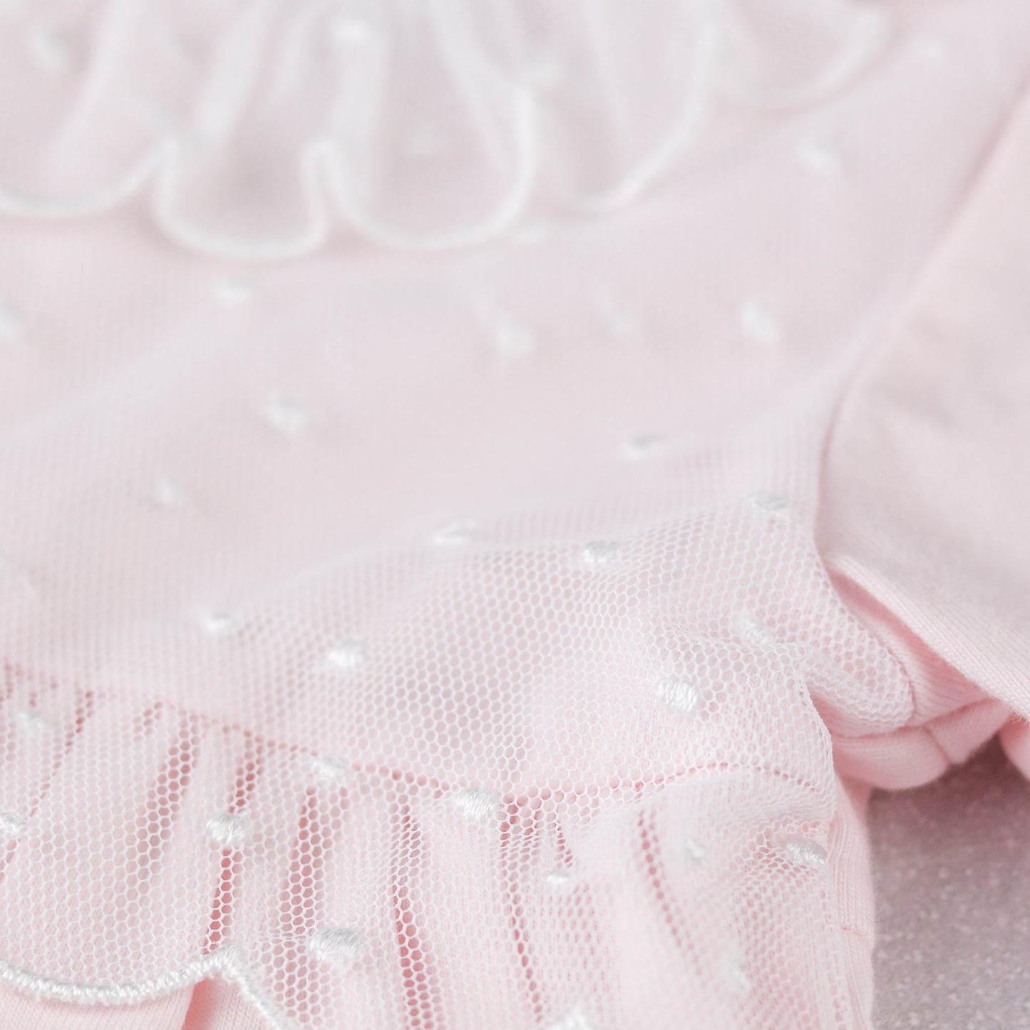 Kara Pink Pretty Lace Detail Dress with Bow Tights