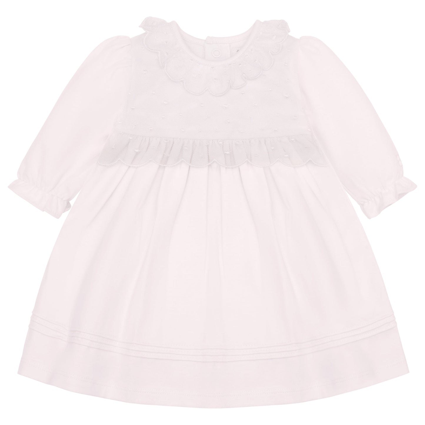Kara Pink Pretty Lace Detail Dress with Bow Tights