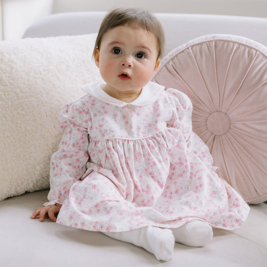 Katya Baby Girls Floral Print Winter Dress