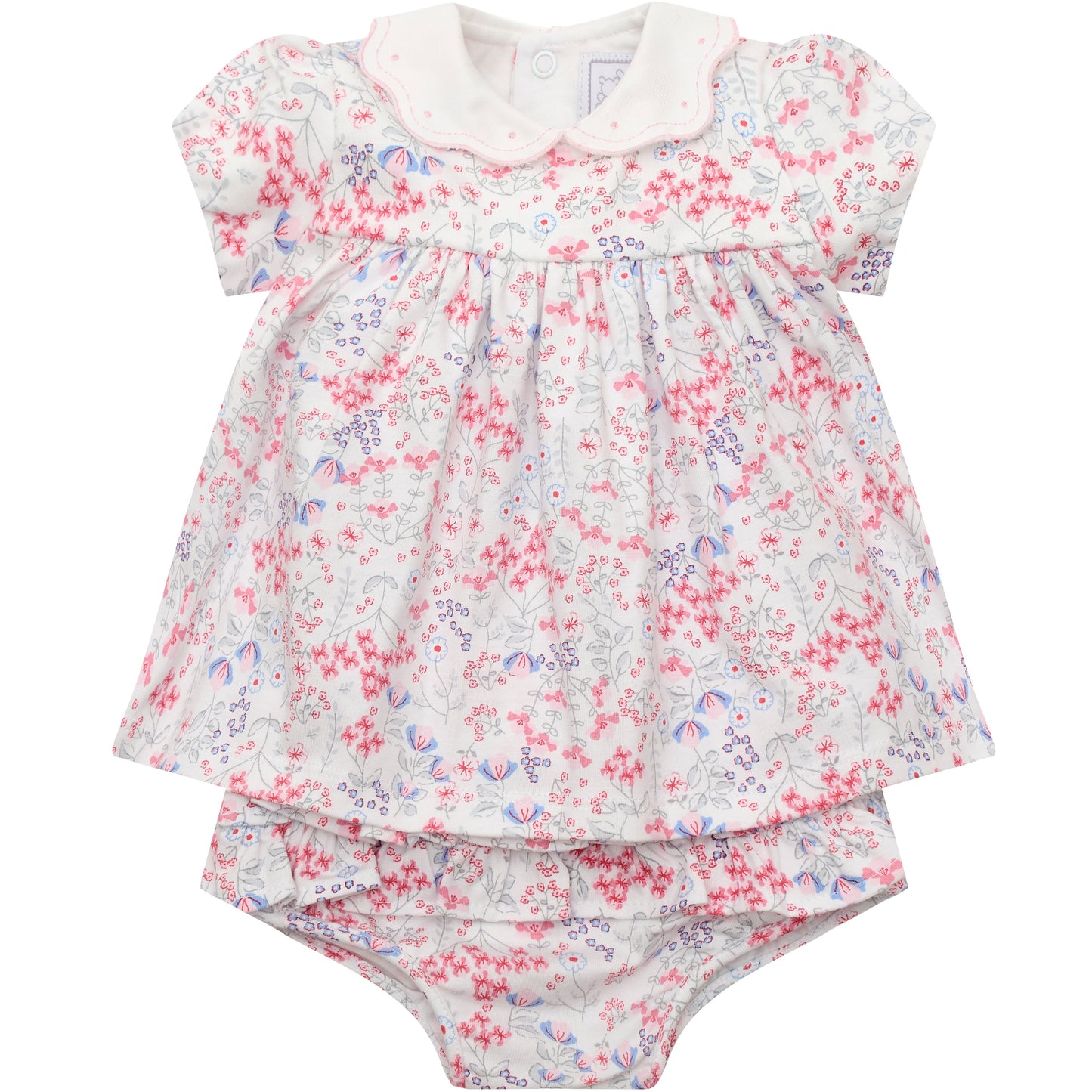 Lola Girls Floral Dress & Frilly Pants Set