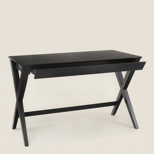 Löv Desk with Drawer in Black