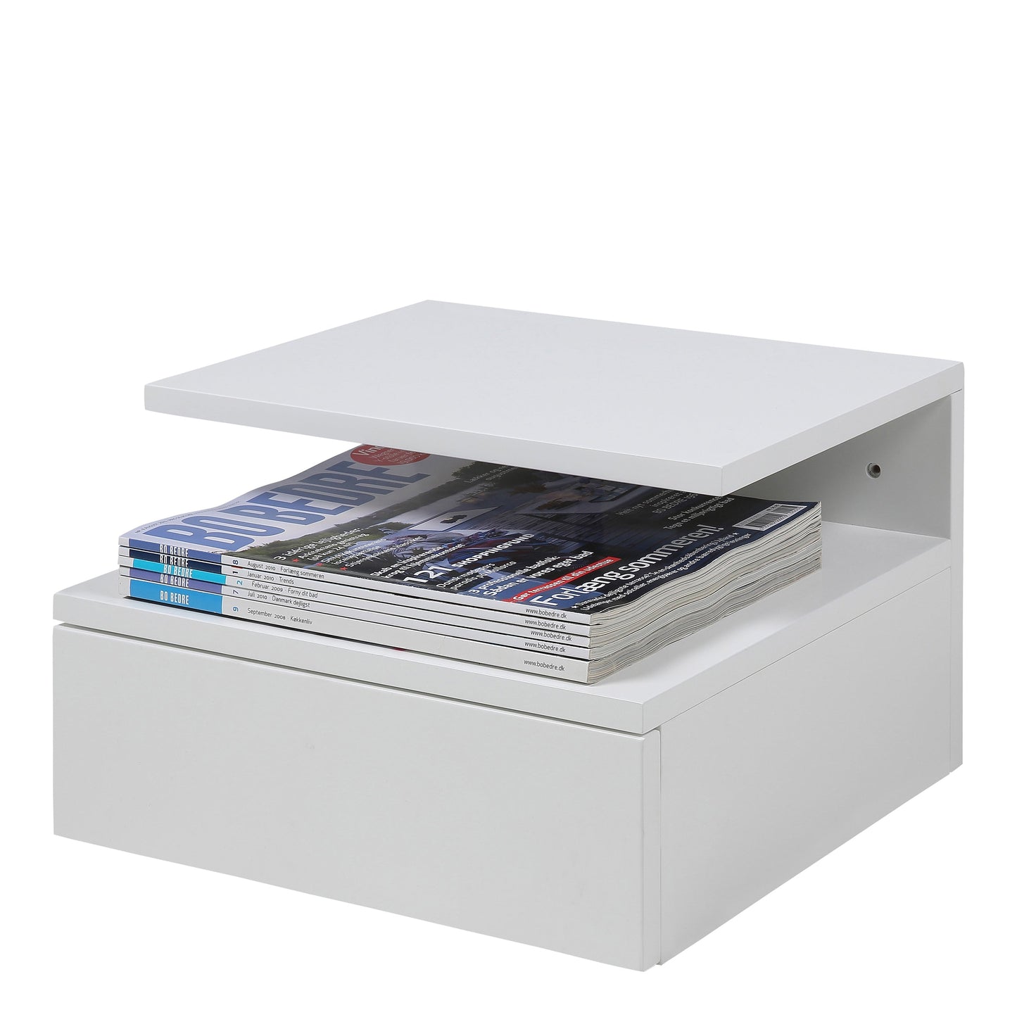 Ashlan Bedside Cabinet with 1 Drawer in White