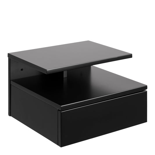 Ashlan Bedside Cabinet with 1 Drawer in Black