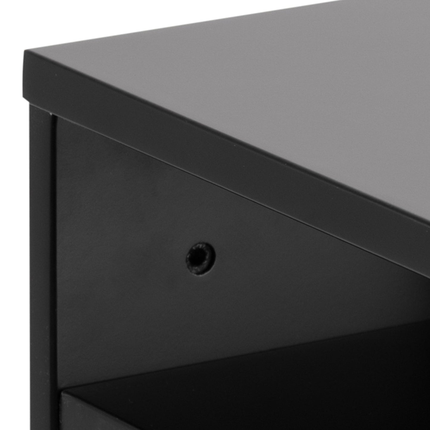 Ashlan Bedside Cabinet with 1 Drawer in Black